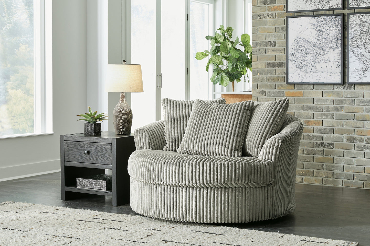 Lindyn Oversized Swivel Accent Chair