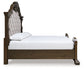 Maylee King Upholstered Bed with Mirrored Dresser