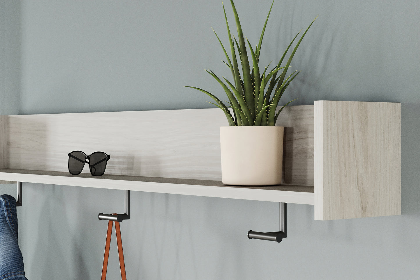 Socalle Wall Mounted Coat Rack w/Shelf