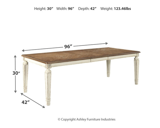 Realyn Dining Table and 6 Chairs