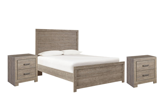 Culverbach Full Panel Bed with 2 Nightstands