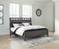 Montillan King Panel Bed with Mirrored Dresser, Chest and 2 Nightstands