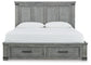 Russelyn California King Storage Bed with Mirrored Dresser