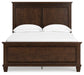 Danabrin Full Panel Bed with Mirrored Dresser, Chest and 2 Nightstands