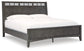 Montillan California King Panel Bed with Mirrored Dresser and 2 Nightstands